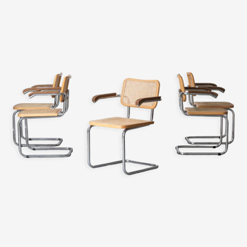 Ensemble de 5 chaises de salle à manger, Italie, 1970