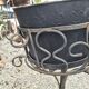 Wrought iron standing planter