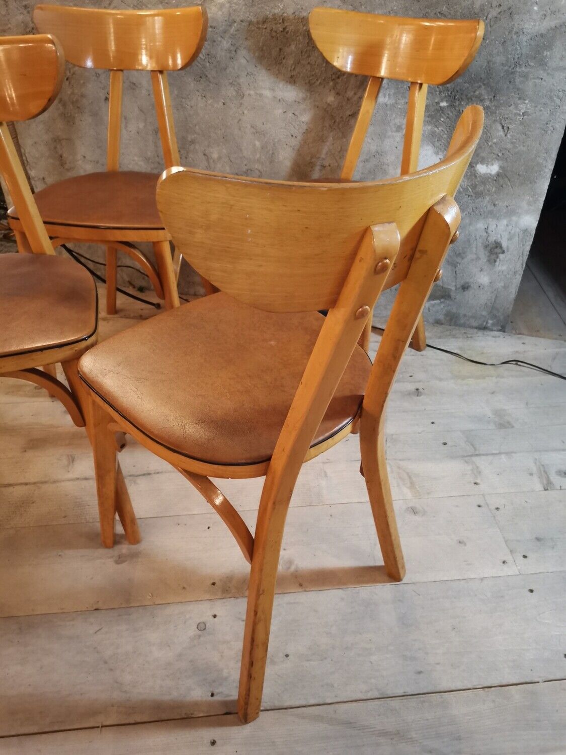 4 chairs bistro Luterma Banana