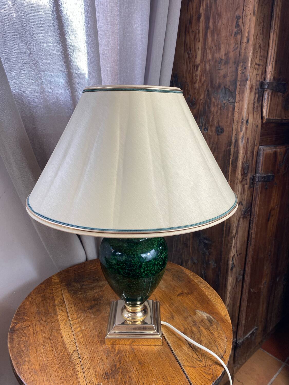 Ceramic and brass lamp Schuytener