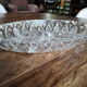 Vintage 4-compartment chiseled glass aperitif dish