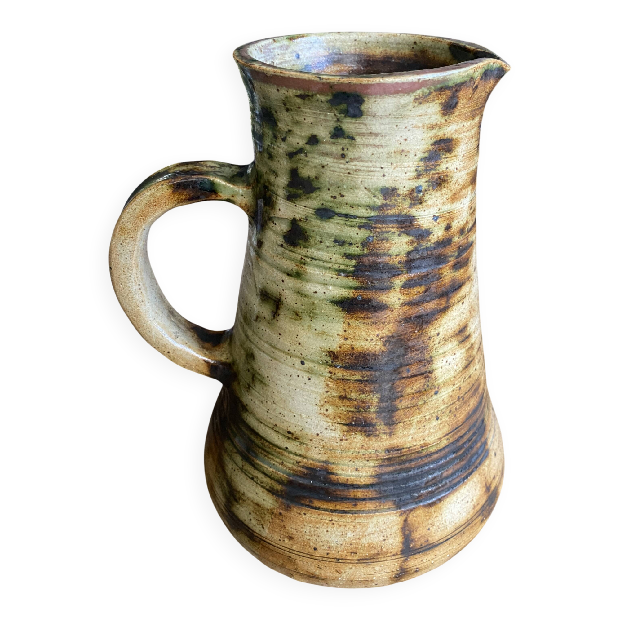 Magnificent pyrite stone jug, unique piece by French ceramist Caty Bie.