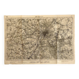 Vintage 1914 Brussels surroundings map