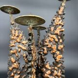 Brutalist sculptural chandelier with 4 lights