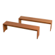 Pair of solid pine benches, France, circa 1975