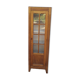 Showcase an old door, small bookshelf.