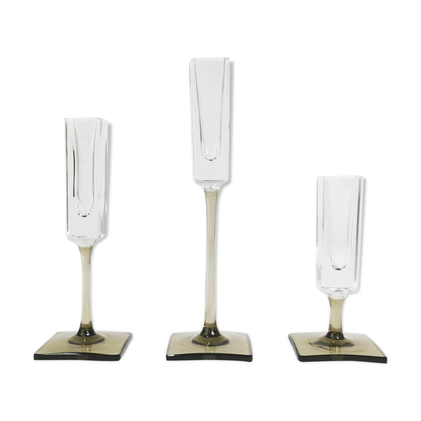 Crystal candlesticks, Rosenthal, designed by G. Jensen, Germany, 1970s