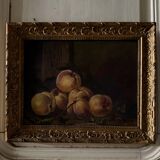 Pair of still lifes, oils on cardboard, fruits, 20th century by L. Gauthier
