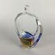Art Glass Basket by O. Lipa and L. Metelak,  Moser, Czechoslovakia, 1970's
