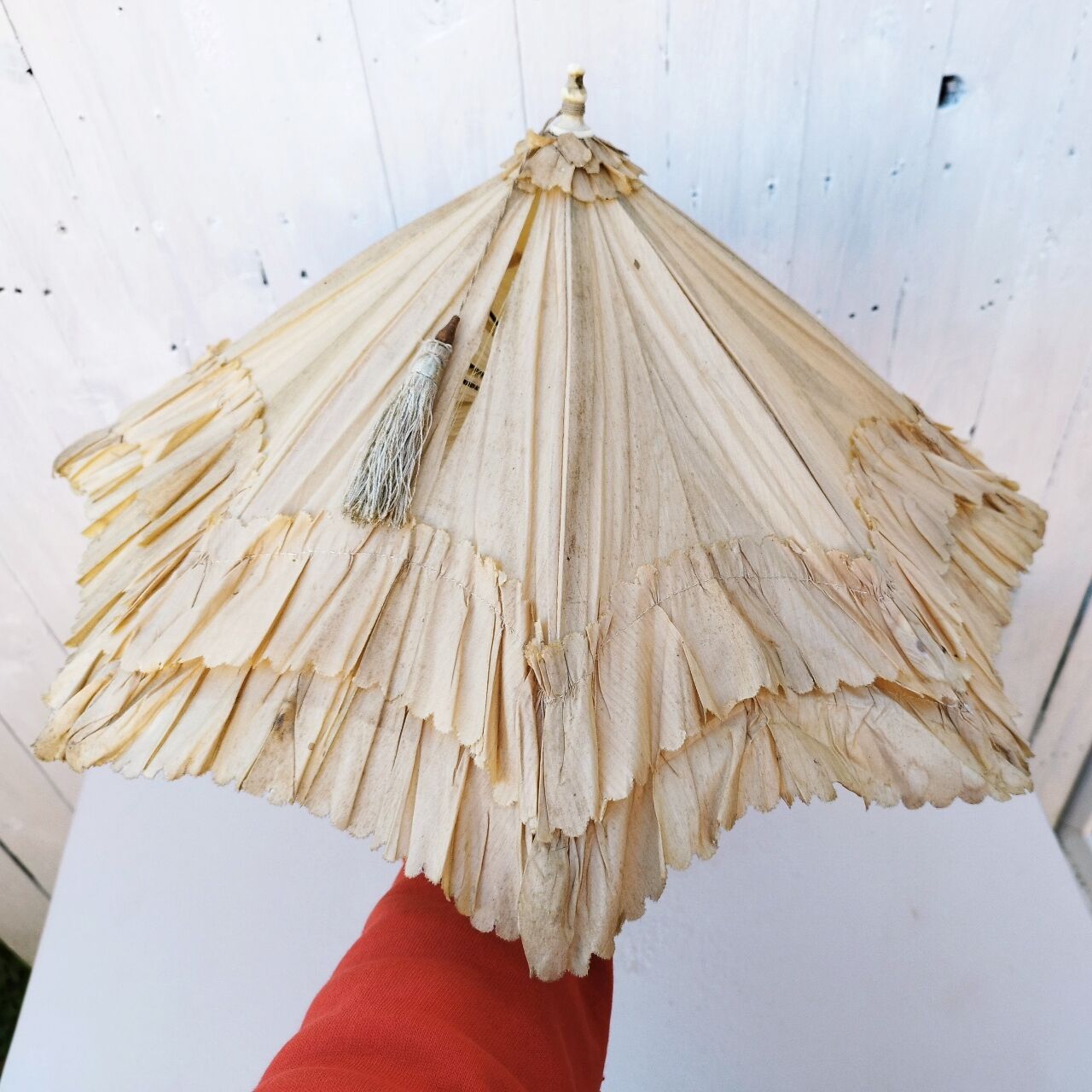 Old silk and carved ivory umbrella