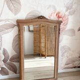 Large antique carved wooden mirror – Louis XV style – 140 x 90 cm