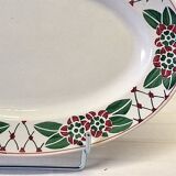 Plat ovale ancien de chez Sarreguemines modèle "Turbigo"