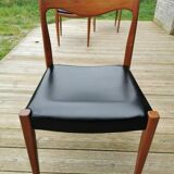 Set of 5 Niels Otto Moller style chairs