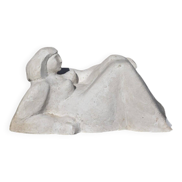 École française (monogrammé MB), Femme nue allongée (vers 1950)