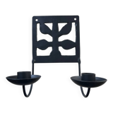 Wrought iron wall candle holder