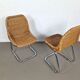 Pair of Rohé Noordwolde chairs | Rattan and chrome