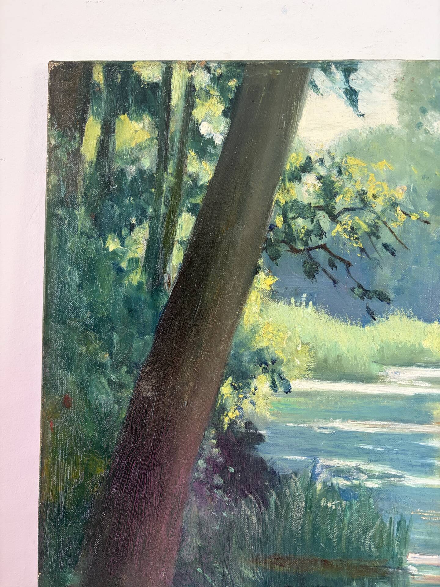 Lac aux nénuphars, huile sur toile