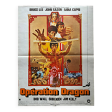 Affiche cinéma originale "Opération Dragon" Bruce Lee 60x80cm 1964