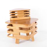 Rattan side table
