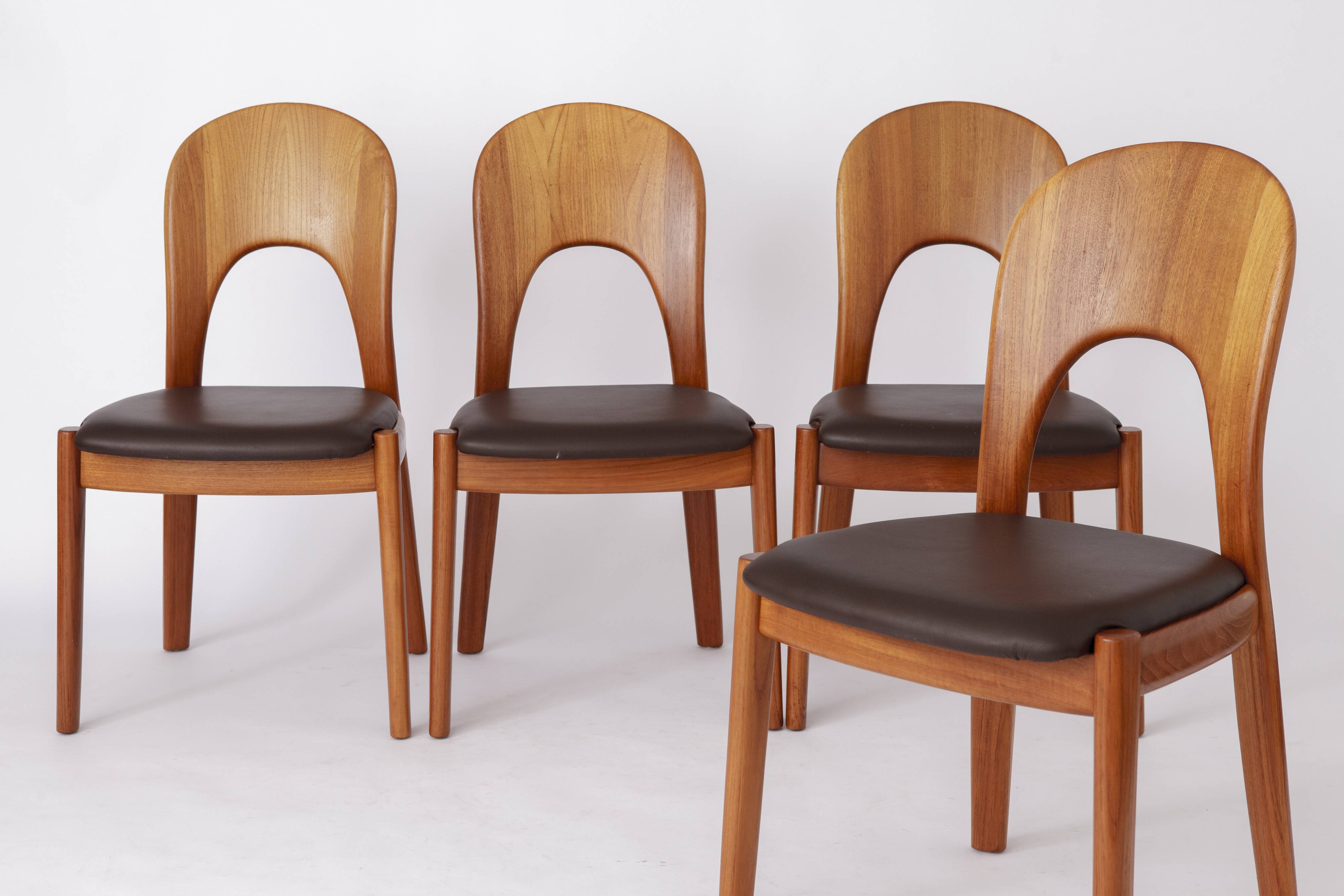 6 Vintage Chairs Niels Koefoed 1970s Teak Danish