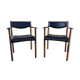 Pair of Scandinavian rosewood armchairs by SAX circa 60