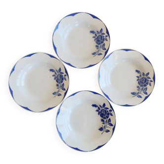 4 vintage deep plates Digoin Sarreguemines Corsica