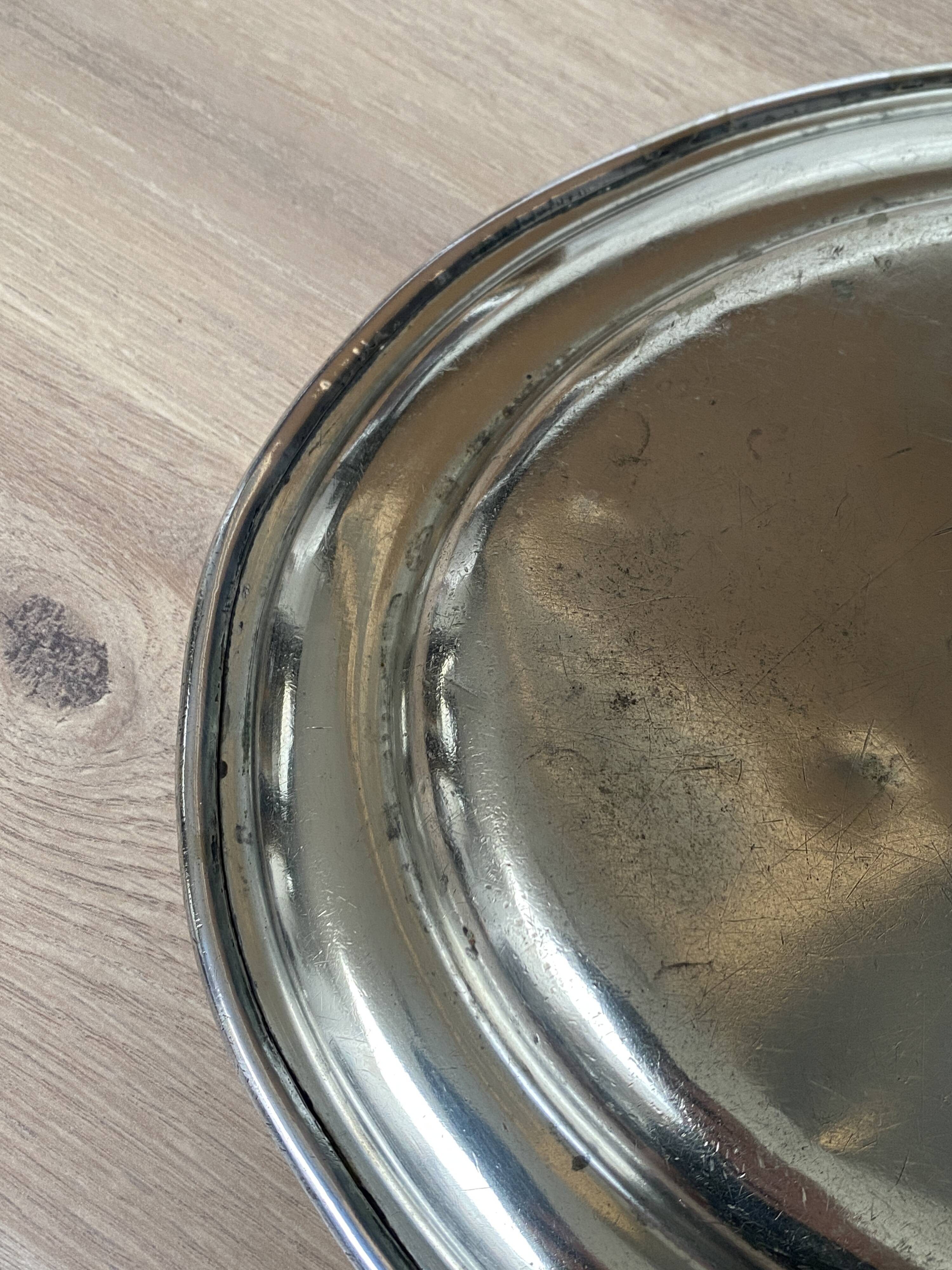 Silver-plated serving dish from the Hôtel des Anglais in Le Touquet