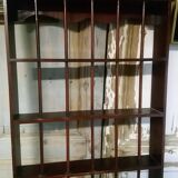 Carved wooden wall shelf for collection or other.