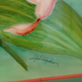 Peinture fleur rose