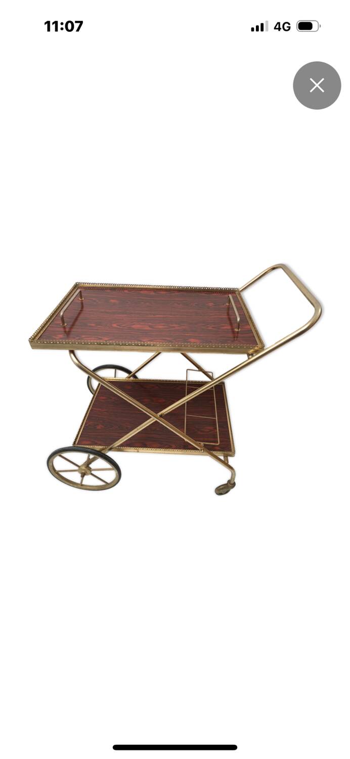 Vintage rolling serving cart 1969