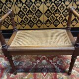 Small Louis XVI style cane bench