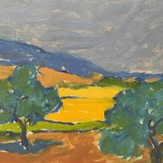 Svan Grandin (1906- 1982) Vintage Painting Landscape, signed