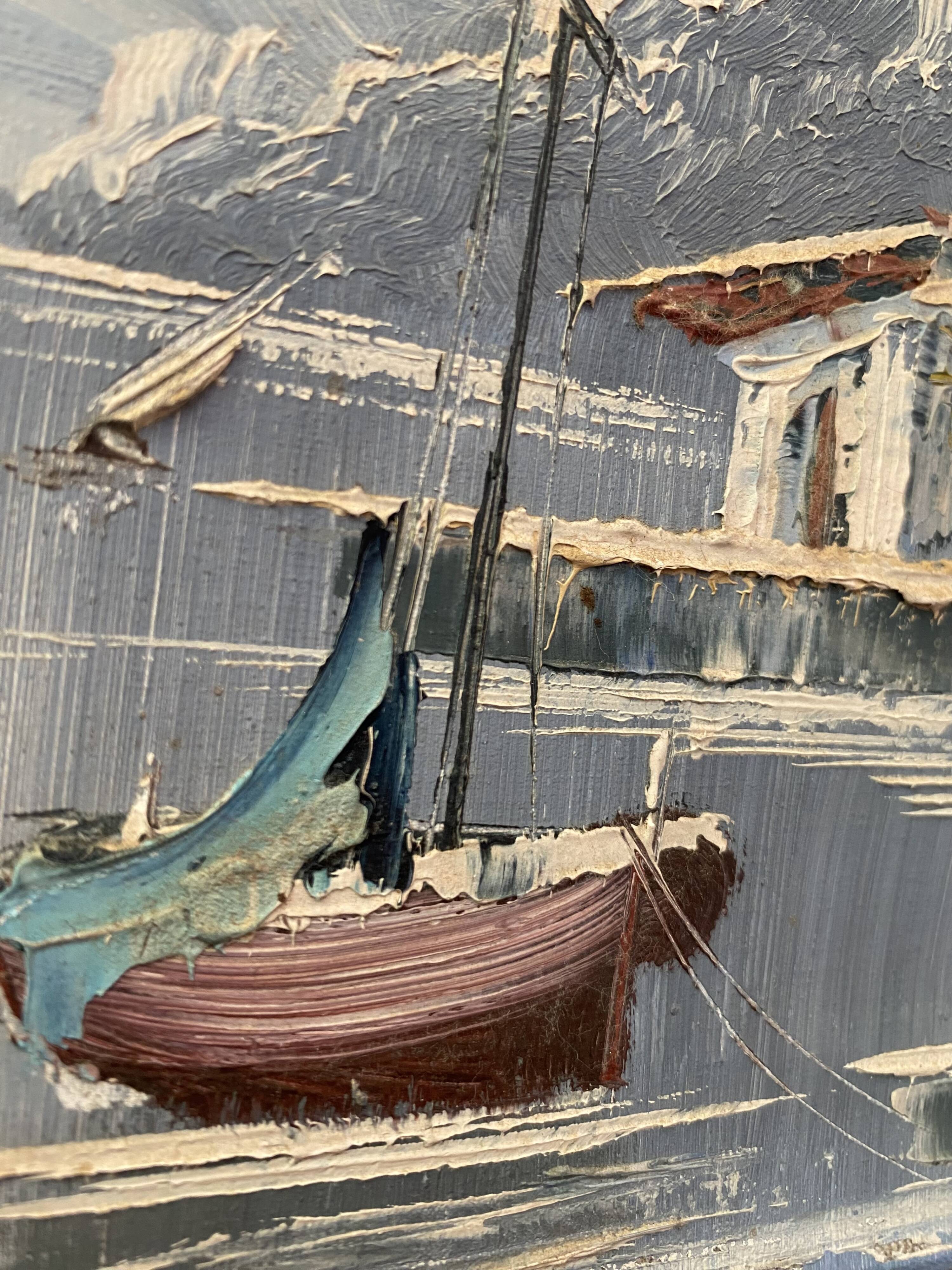 Oil on canvas framed under glass