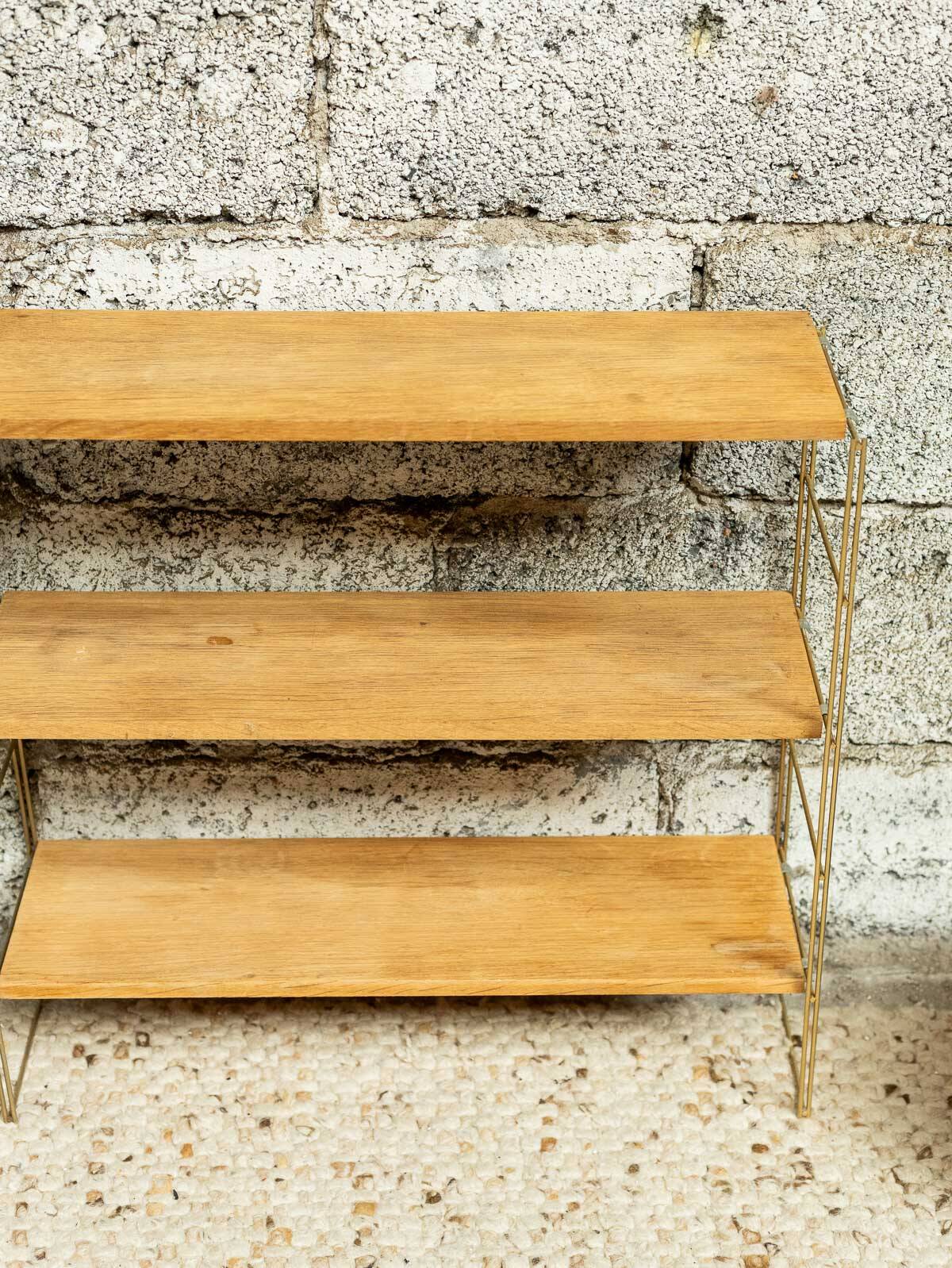 ✨ ÉTAGÈRE STRING EN CHÊNE CLAIR – DESIGN VINTAGE & MODULABLE✨