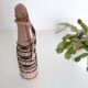 Pink and black scoubidou bottle, vintage, years 60