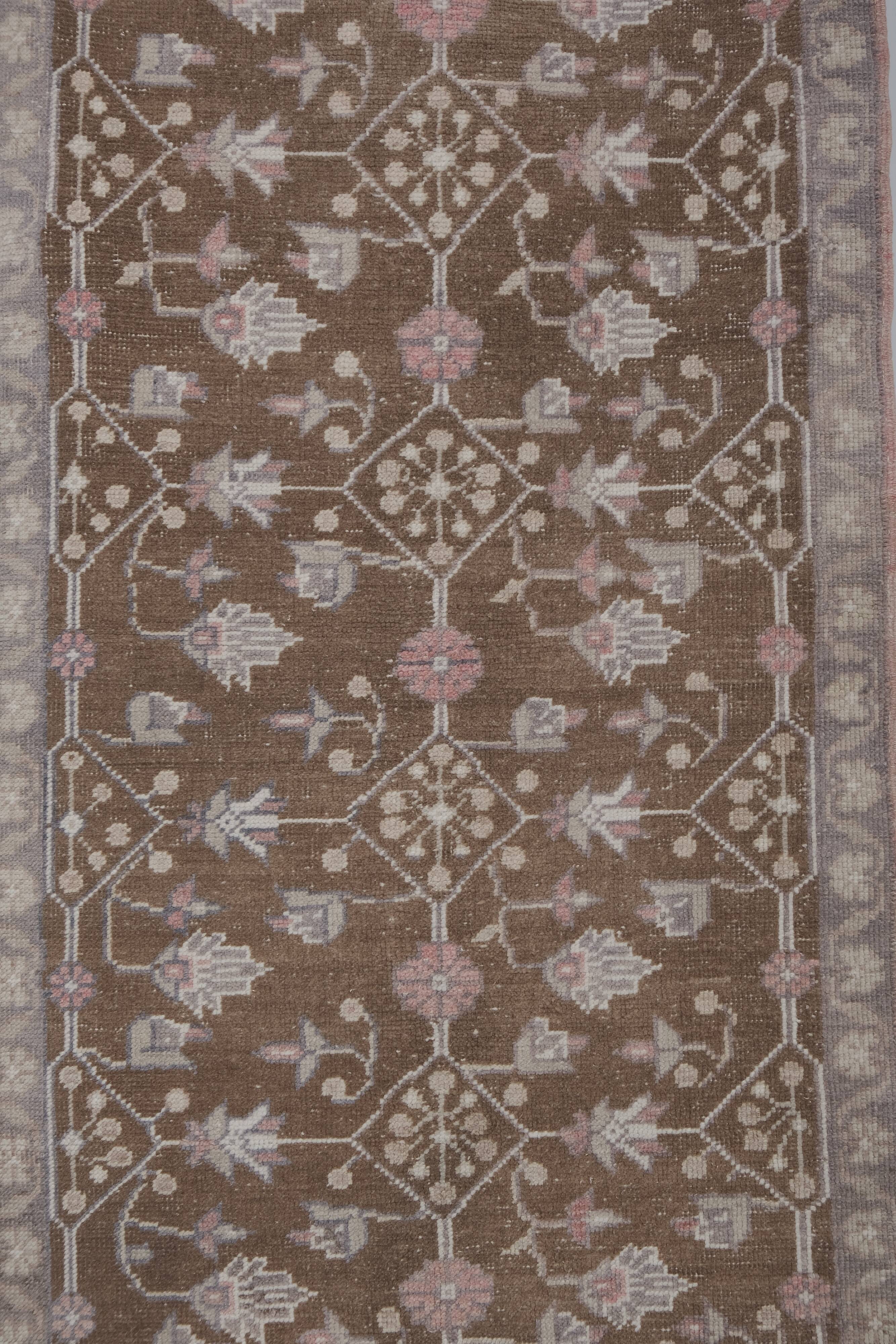 Vintage Turkish rug from Oushak, hand-woven 94x162 cm
