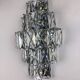 Kinkeldey XL 5-tier cut crystal wall sconce, Germany, 1970s
