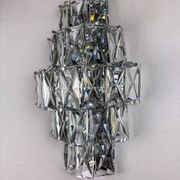 Kinkeldey XL 5-tier cut crystal wall sconce, Germany, 1970s
