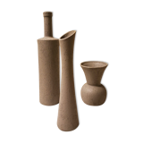 Lot vases glass cemented appearance