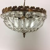 Chandelier pendants round glass ceiling
