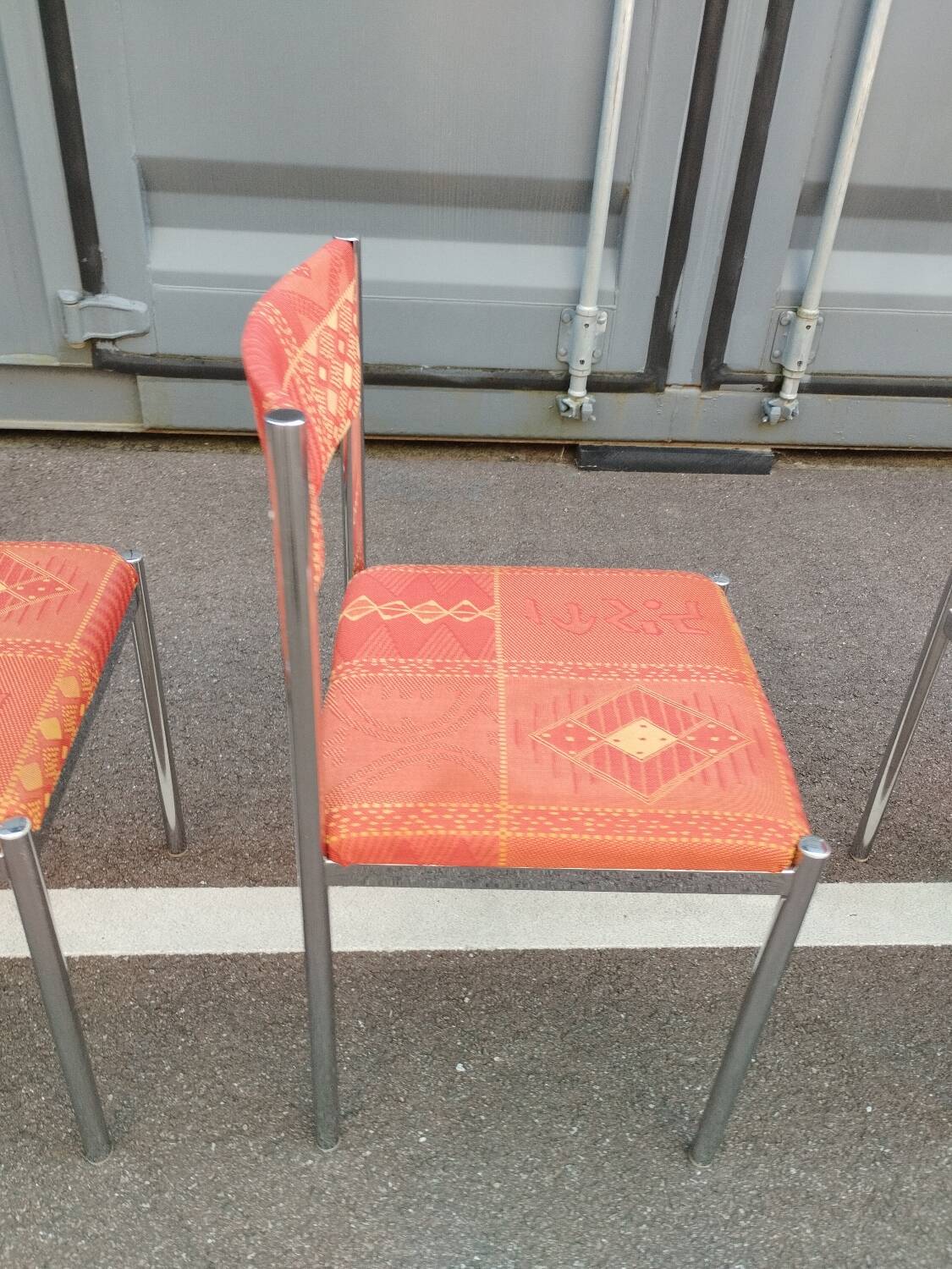 Set of 4 vintage chrome antique chairs