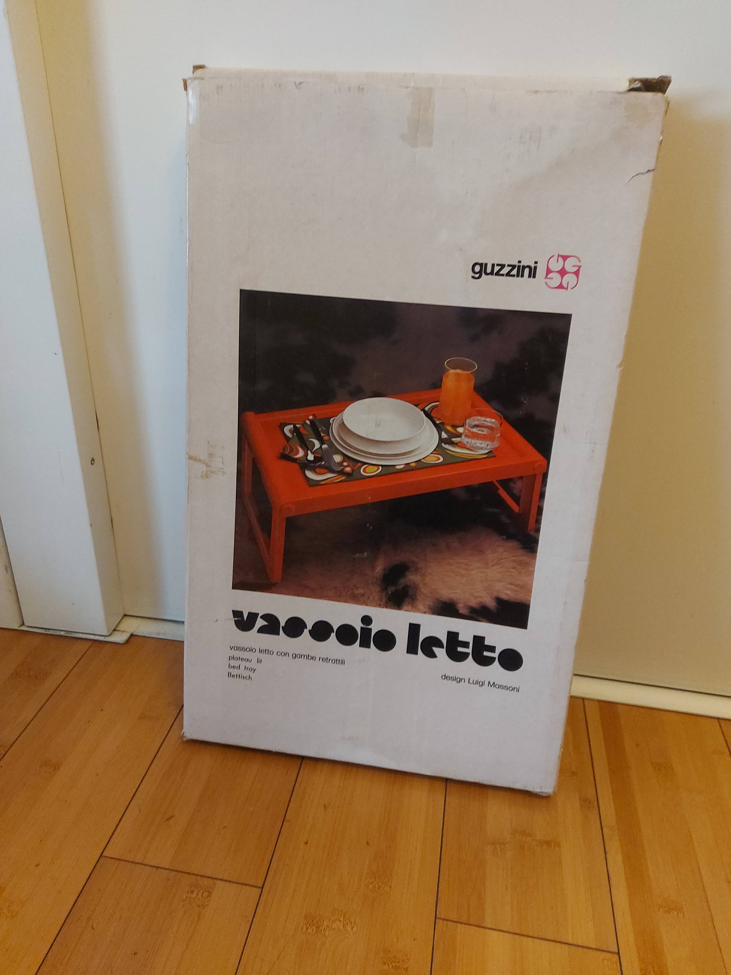 Vintage Guzzini bed tray, design Luigi Massoni