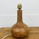 Wooden ball lamp with wool lampshade, 1960s
