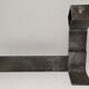 Paire de chenets modernistes acier design années 70/80