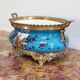 Planter in glazed porcelain and gilded bronze late nineteenth