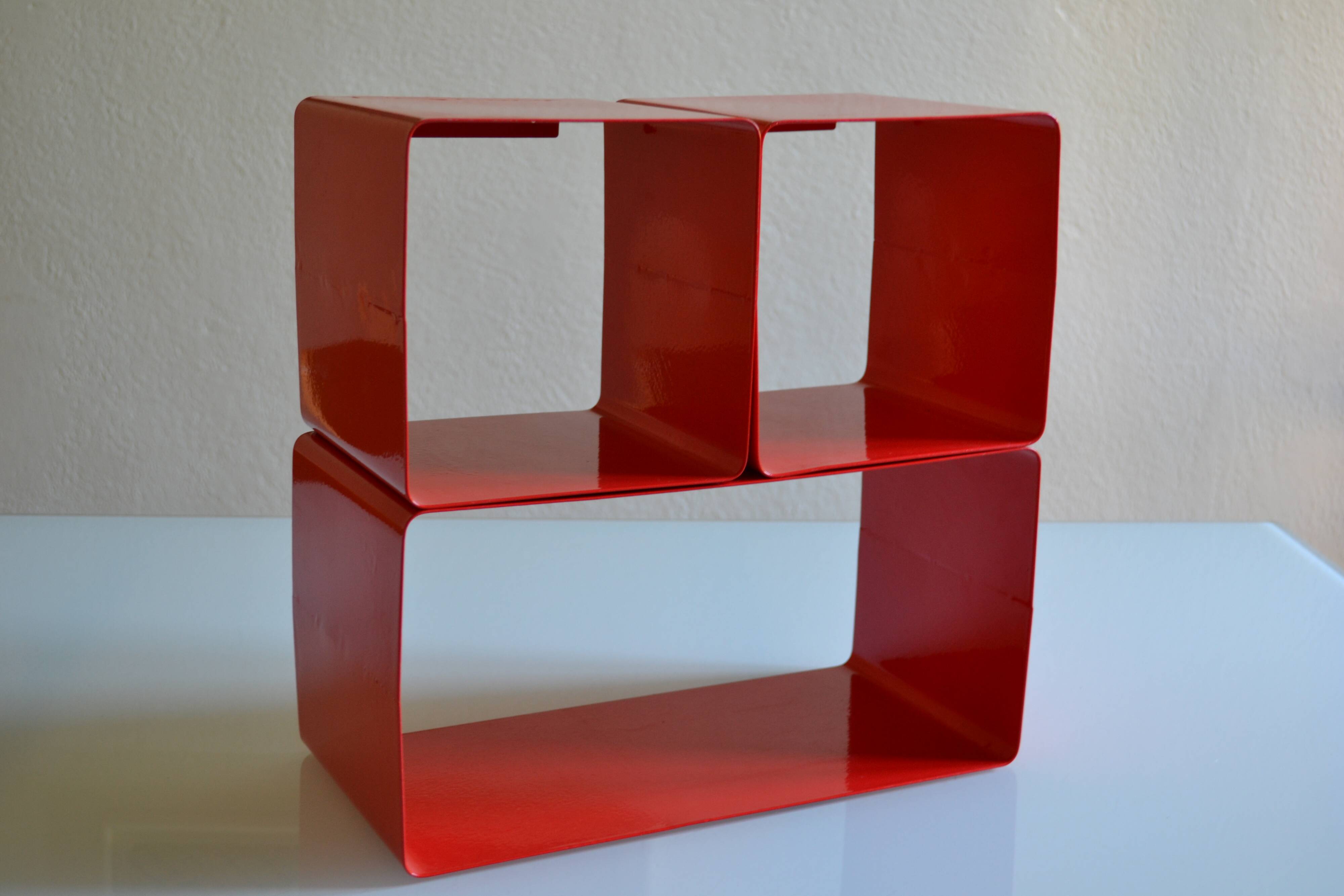 Bibliothèque modulable composée de 3 caissons