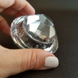 Photophore crystal candlestick cut like a diamond