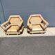Pair of bamboo armchairs