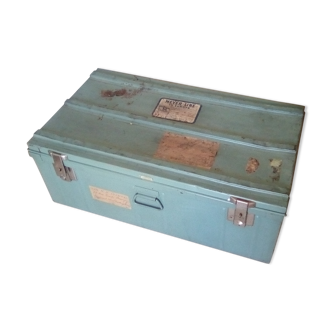 Vintage metal trunk of the 60s