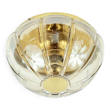 Lustre en verre et laiton du milieu du siècle de Limburg, Allemagne, années 1960